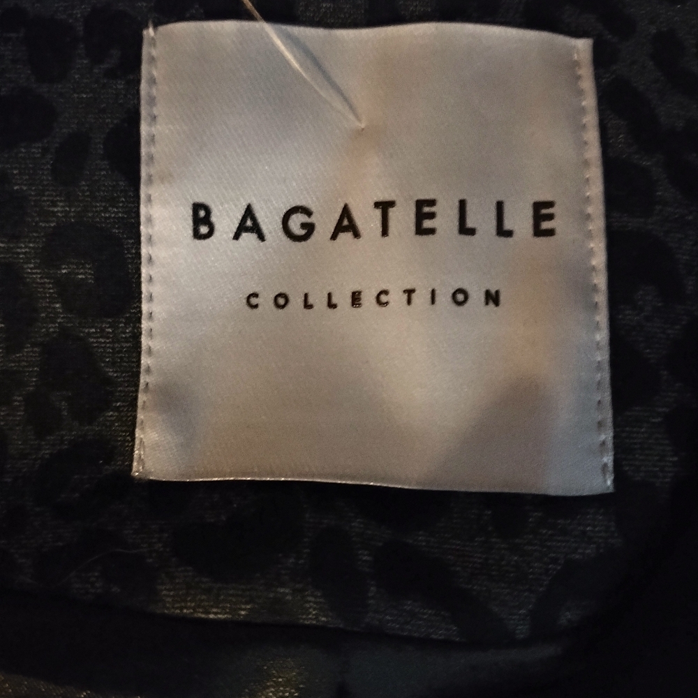 NWT Beautiful Bagatelle Women's Leopard Print Moto Jacket - Black and Gray - Picture 10 of 12